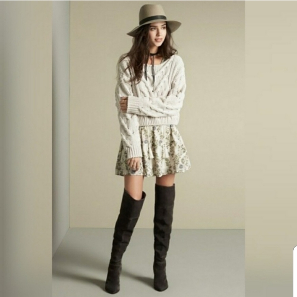 Free People Stealing Fire Boho Tunic Dress Medium